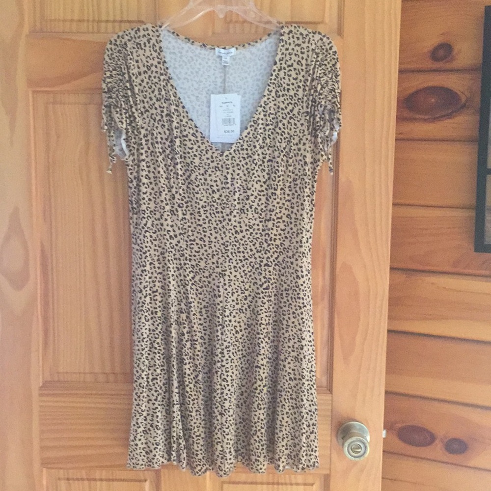 NWT Love Fire Cheetah Fit & Flare Dress